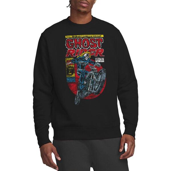 マーベル メンズ トップス ティーシャツ 汗水 Marvel Ghost Rider Sweatshirt Black 黒いこと