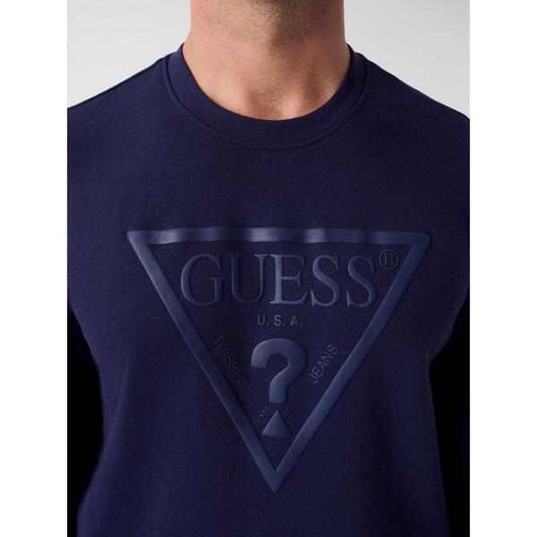 ゲス メンズ アウター パーカー・スウェット か細い相応う ティーシャツ Guess Men\u0027slim Fit Crew Sweatshirt Smart Blue 青碧