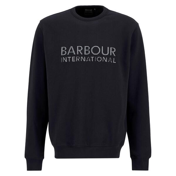 バブアー メンズ アウター パーカー・スウェット スウェーター ロゴタイプ Barbour International Bertie Blackstreak Logo Sweater Black BK11 黒いこと