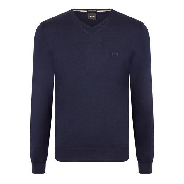 雇い主 メンズ アウター パーカー・スウェット ティーシャツ Boss Men\u0027s Baram-L Crew Sweater Dark Blue 青碧