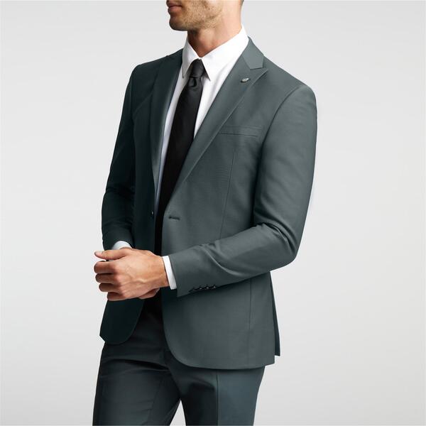 テッドベーカー メンズ アウター 上衣・上衣 か細い填まる Ted Baker Lunan Slim Fit Suitrouser Green 緑であること