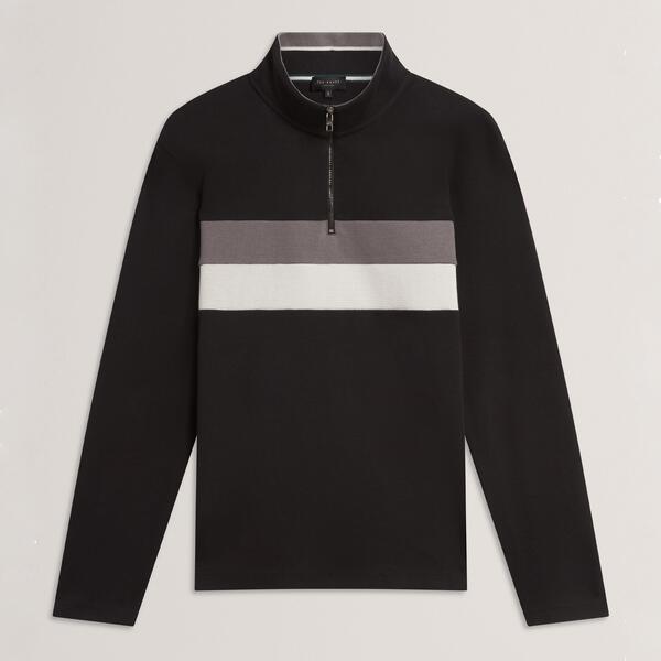 テッドベーカー メンズ アウター 編み物・プルオーバー フリース Ted Baker Men\u0027s 1/4 Zip Fleece Black 黒いこと