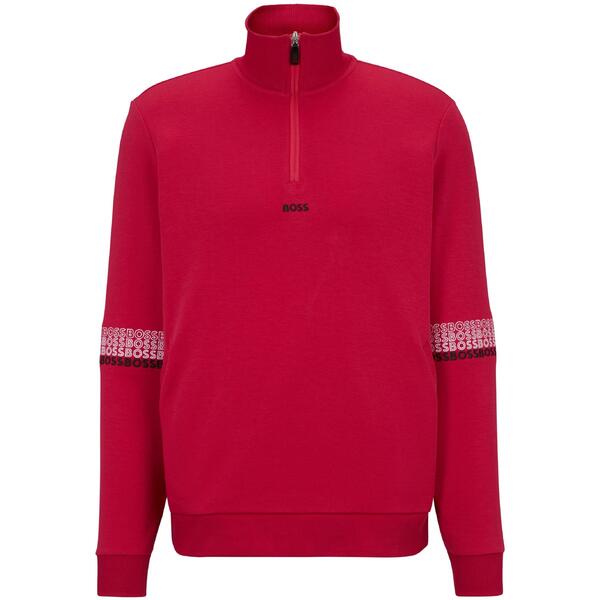 主任者 メンズ アウター パーカー・スウェット フリース Boss Men\u0027s 1/4 Zip Fleece Pink サクラ色