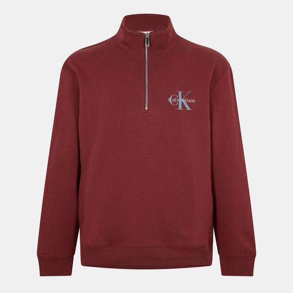カルバンクライン メンズ アウター パーカー・スウェット フリース Calvin Klein Jeans Men\u0027s CKJ Monogram Quarter-Zip Fleece Mocha Moment モカ