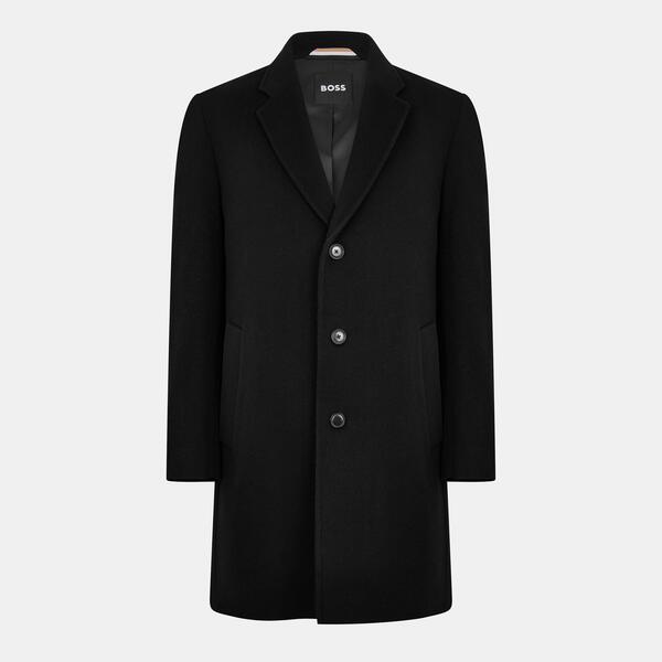 ボス メンズ アウター ジャケット・ブルゾン コート Boss Mens Hyde Overcoat Black 001 ブラック｜ReVida 店
