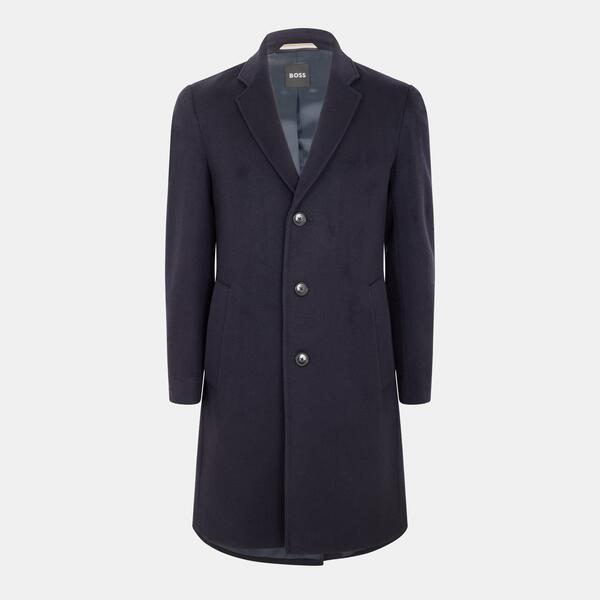 ボス メンズ アウター ジャケット・ブルゾン コート Boss Mens Hyde Overcoat Navy 404 ネイビー｜ReVida 店