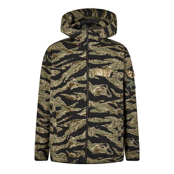 ジバンシー メンズ アウター ジャケット・ブルゾン プリント コットン GIVENCHY Men's Givenchy Camo Print Cotton Long Sleeve Hooded Windbreaker Camo｜ReVida 店