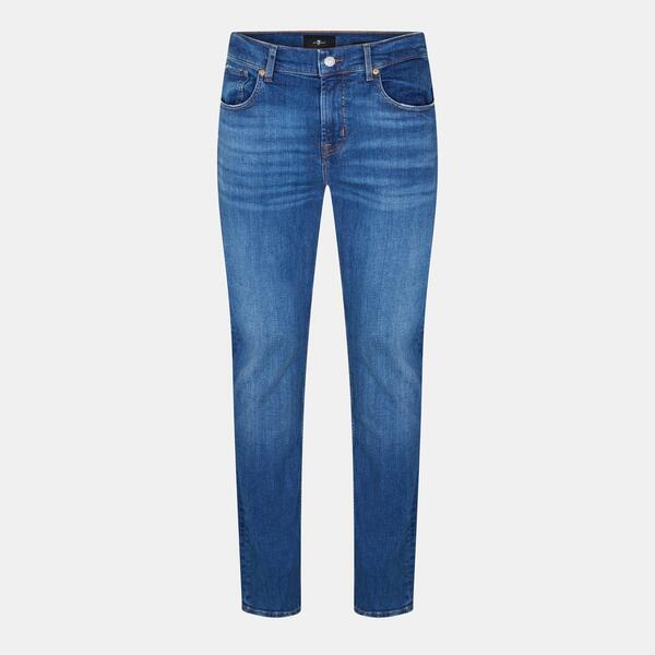 セブンフォーオールマンカインド メンズ ボトムス ジーンズズボン下 引っ切り無い デニム 7 For All Mankind Men\u0027s Classic Straight Leg Jeans Mid Blue 青み