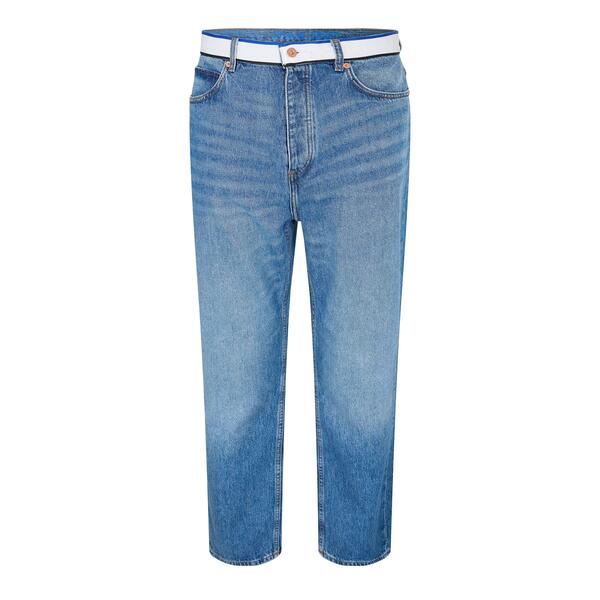 フューゴ メンズ ボトムス ジーンズズボン下 ワイドレッグ デニム Hugo Men\u0027s Nate/Tape Wide Leg Jeans Medium Blue 青み