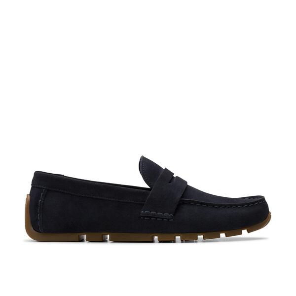 クラークス メンズ シューズ 置き目毛皮 Clarks Men\u0027s Loafers Navy Suede 米国海軍