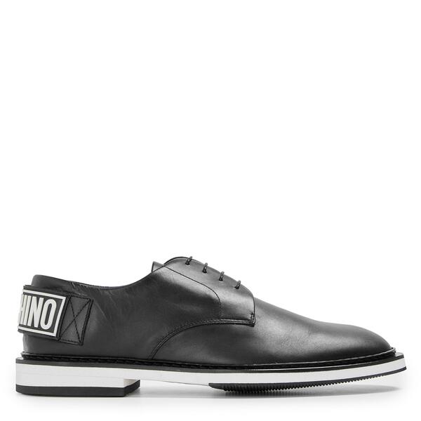 モスキーノ メンズ シューズ 置き目毛皮 Moschino Men\u0027s Loafers Black 黒いこと