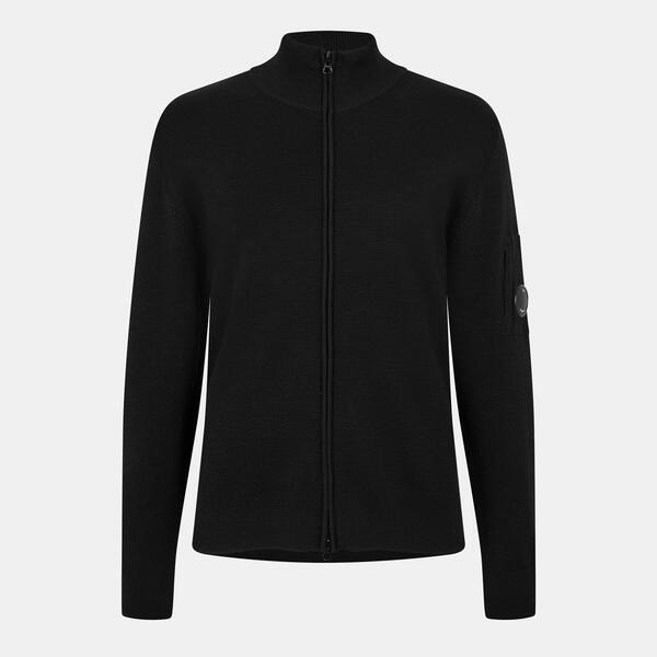 シーピーカンパニー メンズ アウター 編み物・プルオーバー ジレー CP Company Men\u0027s Cardigan Black 999 黒いこと