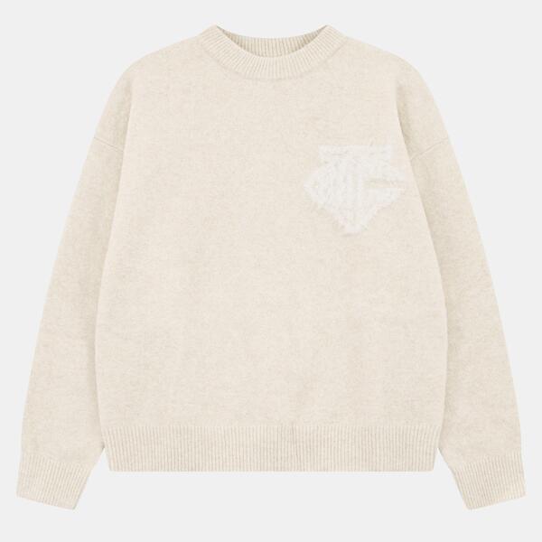 ザ クチュール 野球クラブ メンズ アウター 編み物・スウェーター The Couture Club Mens Fluffy Knit Crew Sweater Beige ベージュ