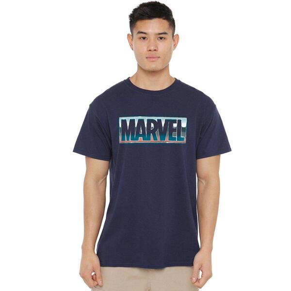 マーベル メンズ トップス ティーシャツ Marvel Blue Steel Mens T-Shirt Navy 米国海軍