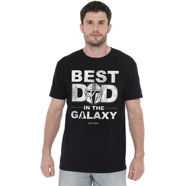 はやりっ児 ウォーズ メンズ トップス ティーシャツ Star Warstar Wars Best Dad In The Galaxy Mens T-Shirt Black 黒いこと