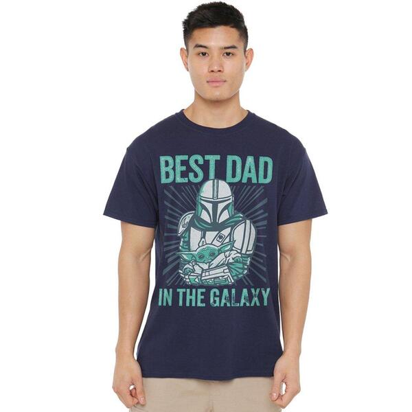 はやりっ児 ウォーズ メンズ トップス ティーシャツ Star Wars The Mandalorian Star Wars Mandalorian Best Dad Uni Navy 米国海軍