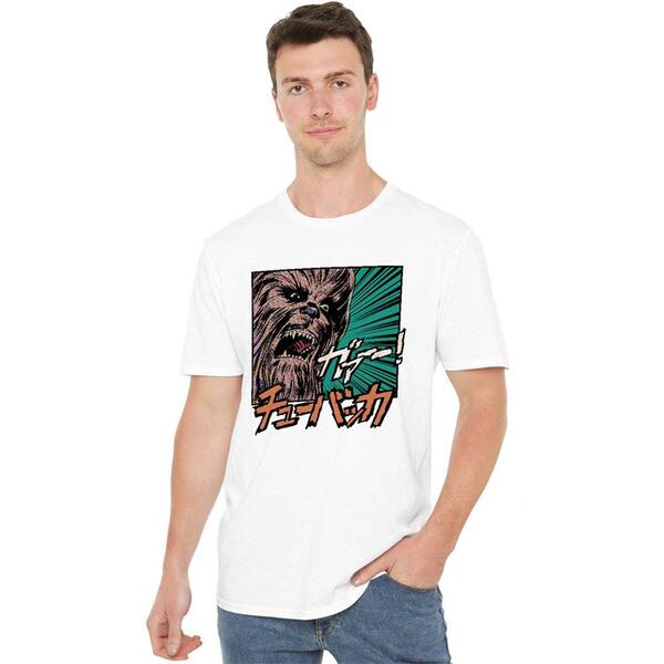 はやりっ児 ウォーズ メンズ トップス ティーシャツ 綿織物 Star Warstar Wars Chewie Japan Cotton Mens T-Shirt White 白いこと