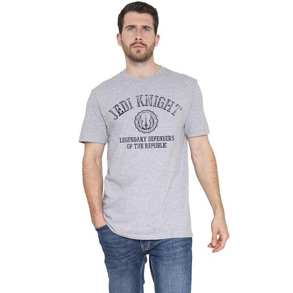 はやりっ児 ウォーズ メンズ トップス ティーシャツ 綿織物 Star Warstar Wars Jedi Knight Collegiate Cotton Mens T-Shi Grey 薄墨色