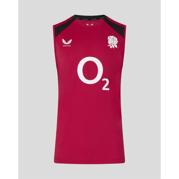 カストル メンズ トップス 貯蔵タンクとっ始め より良い Castore Mens England Rugby 2026 Training Vest Persian/Black 黒いこと