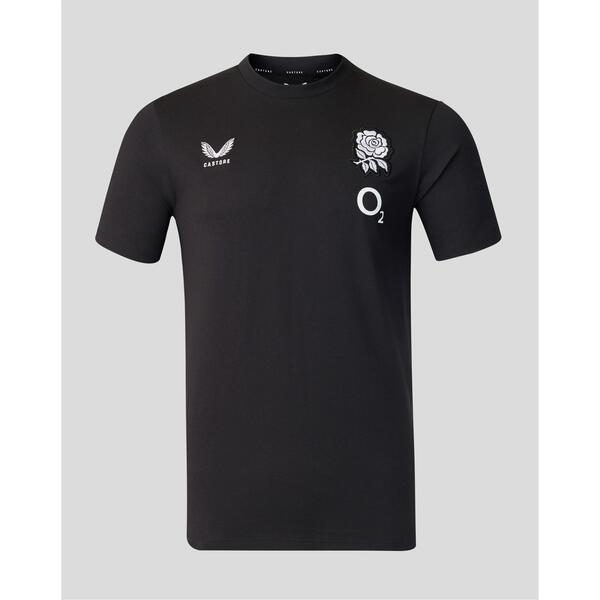カストル メンズ トップス ティーシャツ Castore Mens England Rugby 2026 Short Sleeve Performance T-Shirt Classic Black 黒いこと