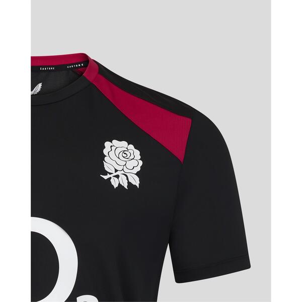 カストル メンズ トップス Tシャツ Castore Mens England Rugby 2026 Short Sleeve Performance T-Shirt Black/Persian ブラック|ReVida 店