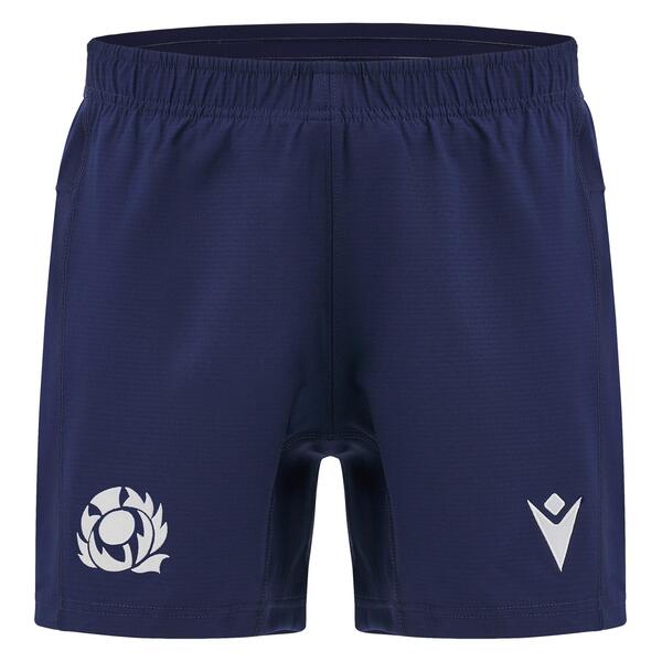 マクロン メンズ ボトムス 二分の一ズボン下・さる股引き 遊撃手ズボン下 Macron Scotland Rugby Training Shorts 2025 Adults Blue 青色