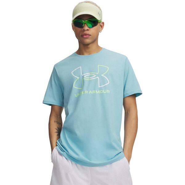 アンダーアーマー メンズ トップス ティーシャツ Under Armour Foundation Short Sleeve Mens Blue/Lime/Wht 青碧