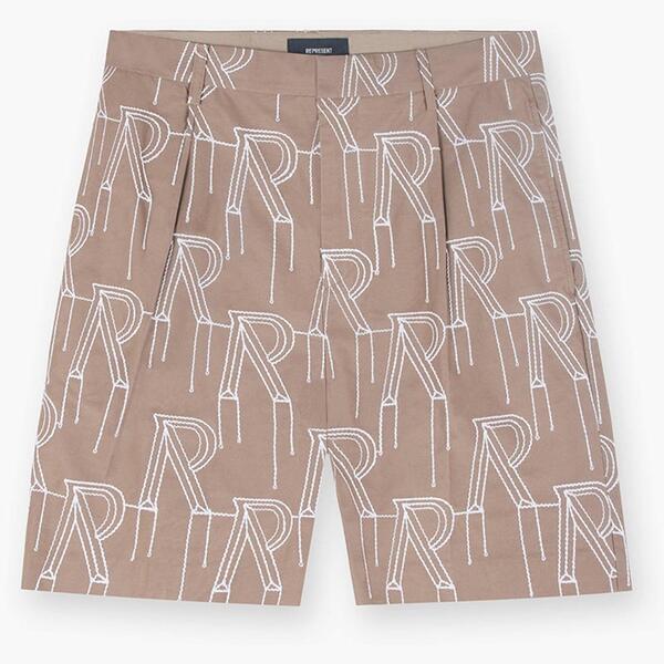 リプレゼント メンズ ボトムス 二分の一ズボン下・さる股引き 遊撃手ズボン下 Represent Men\u0027s Tailored Fitailored Shorts Washed Taupe トープ