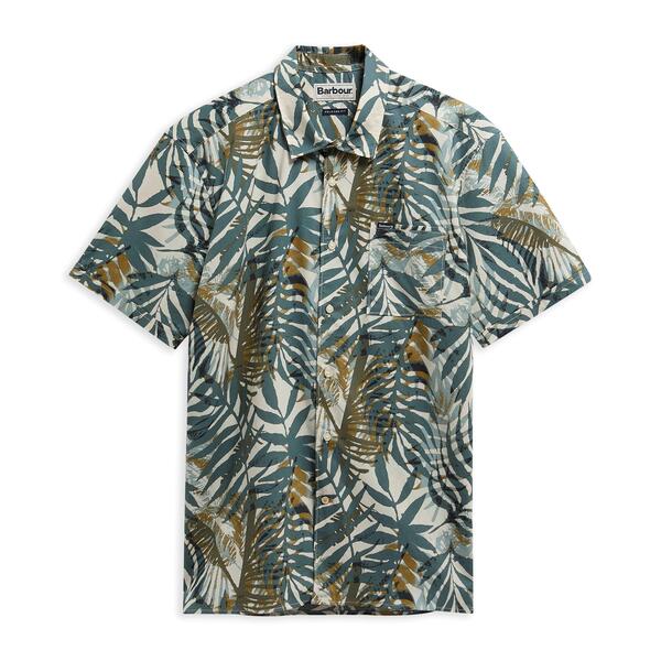 バブアー メンズ トップス プルオーバー Barbour Men\u0027s Patterned Short Sleeve Shirt Vinteal TE31 ティール