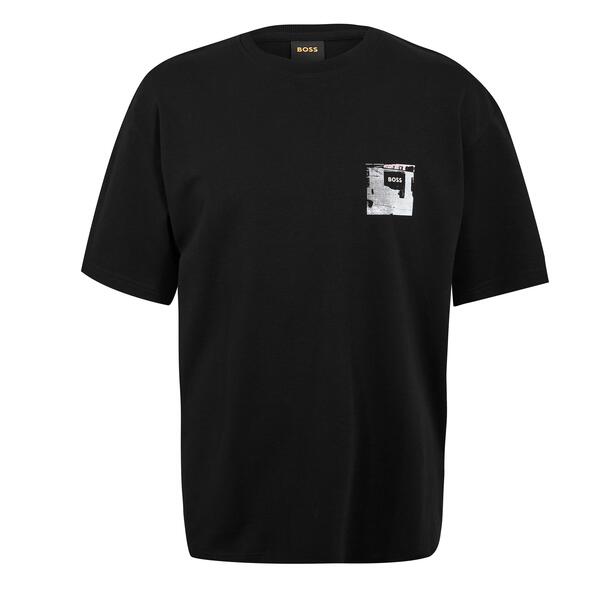 主任者 メンズ トップス ティーシャツ Boss Te Citylights 10275515 01 Black 001 黒いこと