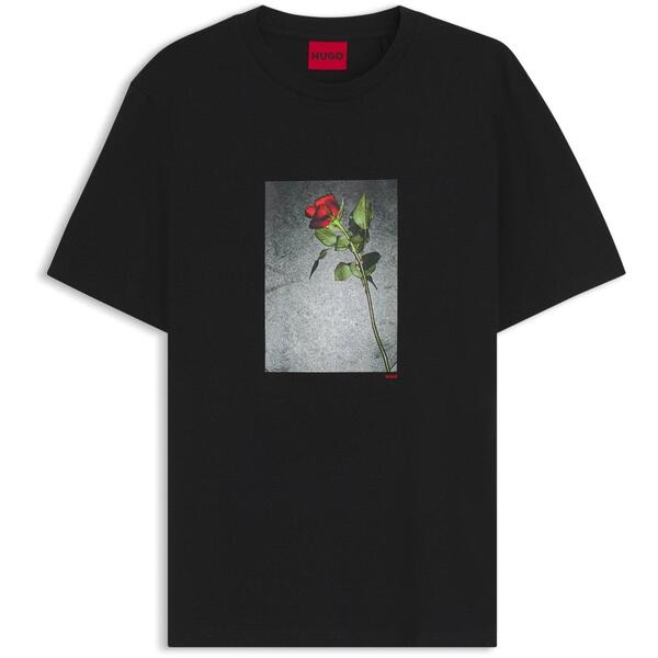 フューゴ メンズ トップス プルオーバー Hugo Men\u0027s T-Shirt Black 001 黒いこと