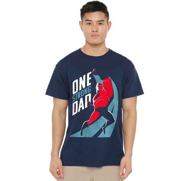 ウォルトディズニー メンズ トップス ティーシャツ Disney The Incredibles FatherS Day One Strong Dad Mens T Navy 米国海軍