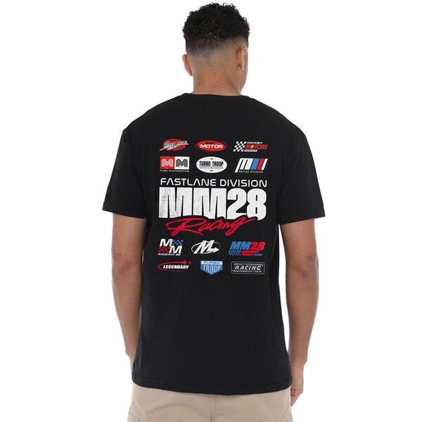 ウォルトディズニー メンズ トップス プルオーバー ロゴタイプ Disney Mickey Mouse Racing Logo Group T-Shirt Black 黒いこと