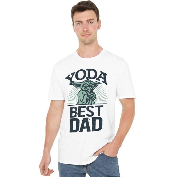 はやりっ児 ウォーズ メンズ トップス ティーシャツ Star Warstar Wars FatherS Dayoda Best Dad Mens T-Shirt White 白いこと