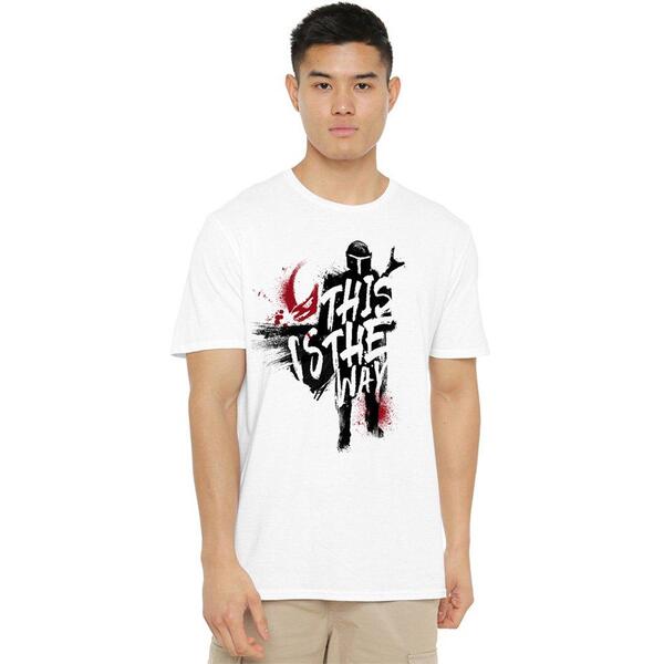 はやりっ児 ウォーズ メンズ トップス ティーシャツ Star Warstar Wars This The Way Inked T-Shirt White 白いこと