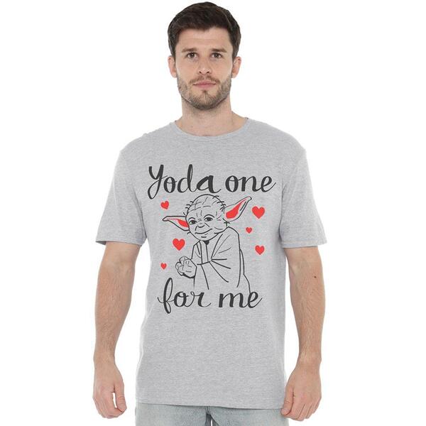 はやりっ児 ウォーズ メンズ トップス ティーシャツ Star Warstar Wars ValentineS Dayoda One For Mens T- Grey 薄墨色