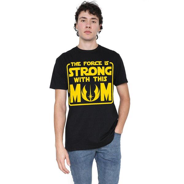 はやりっ児 ウォーズ メンズ トップス ティーシャツ Star Warstar Wars MotherS Day Force Istrong With Mom T- Black 黒いこと