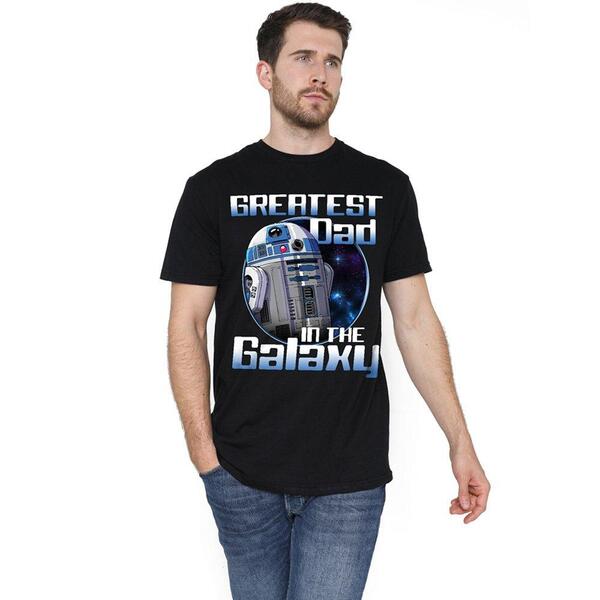 はやりっ児 ウォーズ メンズ トップス ティーシャツ Star Warstar Wars FatherS Day Greatest Dad In The Galaxy Black 黒いこと