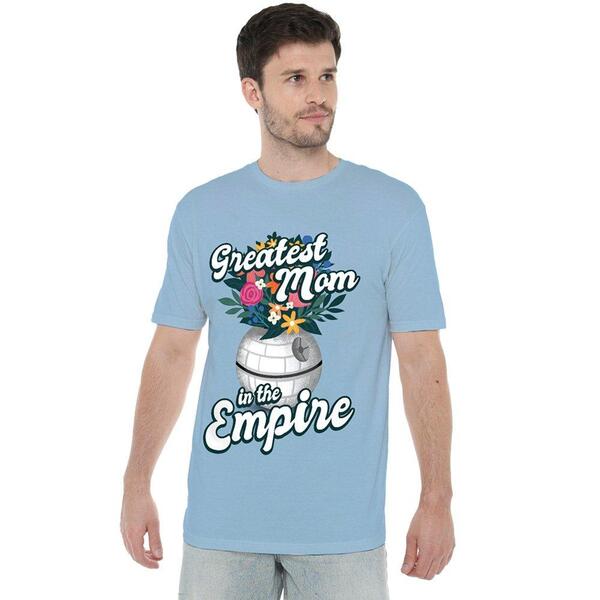 はやりっ児 ウォーズ メンズ トップス ティーシャツ 帝国 Star Warstar Wars MotherS Day Greatest Mom In Thempire Light Blue 青碧