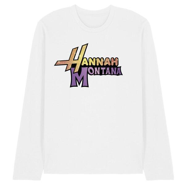 ウォルトディズニー メンズ トップス プルオーバー ロゴタイプ Disney Camp Rock Hannah Montana Logo Long Sleeve T Shirt White 白いこと