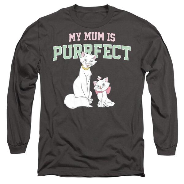 ウォルトディズニー メンズ トップス ティーシャツ Disney Aristocats Mothers Day My Mum Is Purrfect Duchess Charcoal 暗灰色