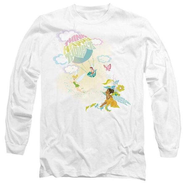 ウォルトディズニー メンズ トップス ティーシャツ Disney Fairies Think Happy Thoughts Tinker Bell Iridessa White 白いこと