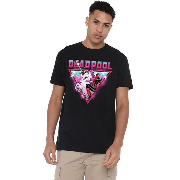 マーベル メンズ トップス プルオーバー Marvel Deadpool Metal Unicorn Wade T Shirt Black 黒いこと