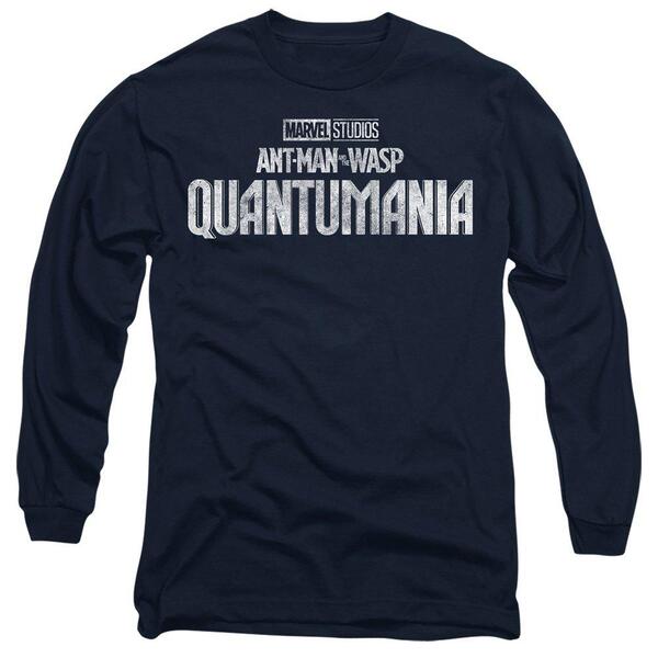 マーベル メンズ トップス ティーシャツ ロゴタイプ Marvel AntMan Quantumania Logo Long Sleeve T-Shirt Navy 米国海軍