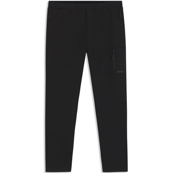 主任者 メンズ ボトムス 心地よいズボン下 ジョガーパンツ フリース Boss Men\u0027s Urban Tech Open Hem Fleece Joggers Black 黒いこと