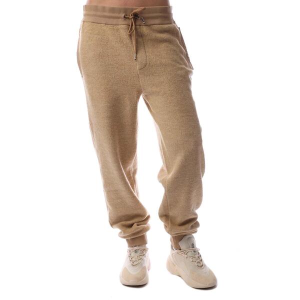 主任者 メンズ ボトムス 心地よいズボン下 ジョガーパンツ フリース Boss Men\u0027s Cuffed Fleece Joggers Beige ベージュ