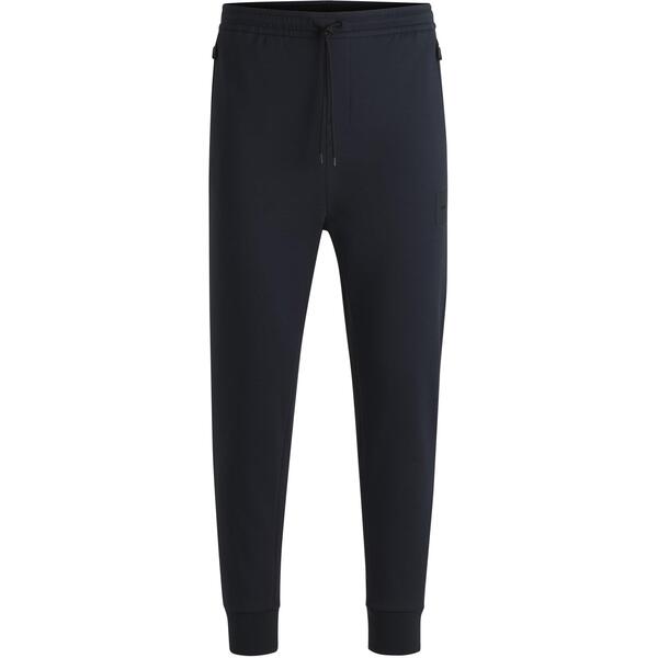 雇い主 メンズ ボトムス 心地好いズボン下 肋材 ジョガーパンツ Boss Men\u0027s Hadiko Ribbed Cuffed Joggers Dark Blue 402 青碧