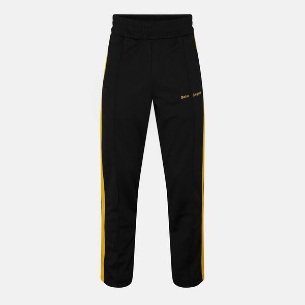 パーム・エンジェルス メンズ ボトムス 心地好いズボン下 ジョガーパンツ Palm Angels Men\u0027s Classic Open Bottom Woven Joggers Black/Yellow 黒いこと