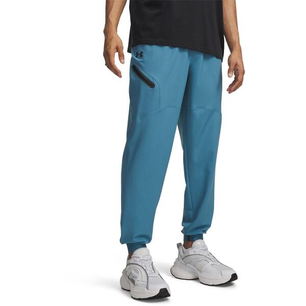 アンダーアーマー メンズ ボトムス 心地好いズボン下 ジョガーパンツ Under Armour Men\u0027s Unstoppable Closed Hem Woven Joggers Blue/Black 黒いこと