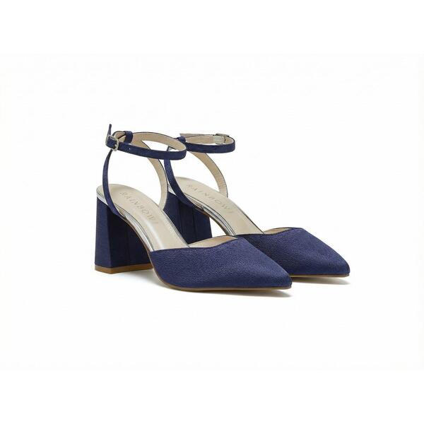 虹霓 レディース シューズ パンプス Rainbowomen\u0027s Block Court Shoes Mid Navy 米国海軍